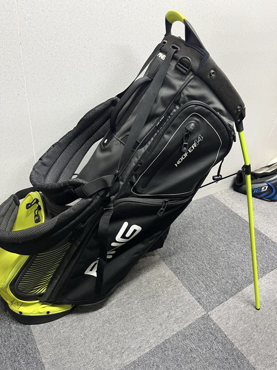 子供用PING HOOFER G スタンドバッグブラック/グリーン※フード捜索中 子供用PING HOOFER G スタンドバッグブラック/グリーン※フード