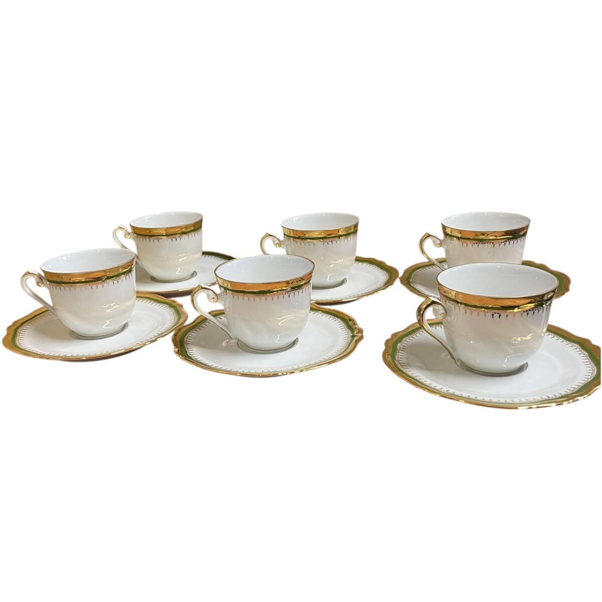 未使用 ベルナルド リモージュ 金彩 カップ ソーサー 5客セット 未使用 ベルナルド リモージュ 金彩 カップ ソーサー 5客セット