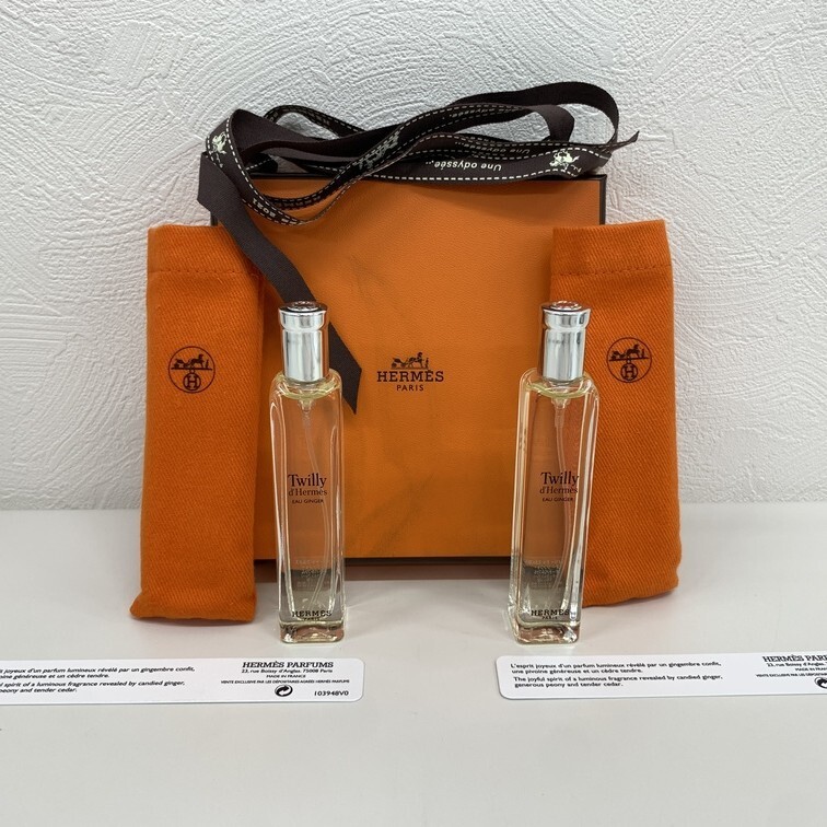 最終価格　エルメス　ツイリー　2本セット HERMES エルメス ツイリー 2本セット 水色 民の風