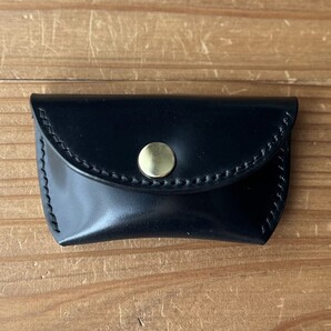 MGコインケース【送料無料】手縫い・ロカドシェルコードバン・クラシックブラック・カラーオーダー可(メール受付)solorileather.blog.jp