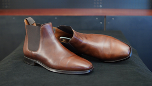 クロケットジョーンズ◆Crockett&Jones◆CHELSEAチェルシー◆6.5E◆24.5~25㎝相当◆ブラウン◆茶◆スエード◆サイドゴアブーツ◆英国