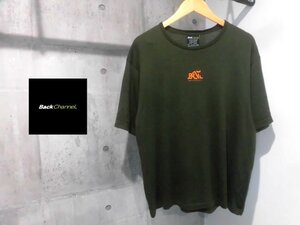 Back Channel バックチャンネル BKCNL OUTDOOR LOGO WOOL T アウトドアロゴ 半袖 Tシャツ XL/オリーブ/メンズ/日本製