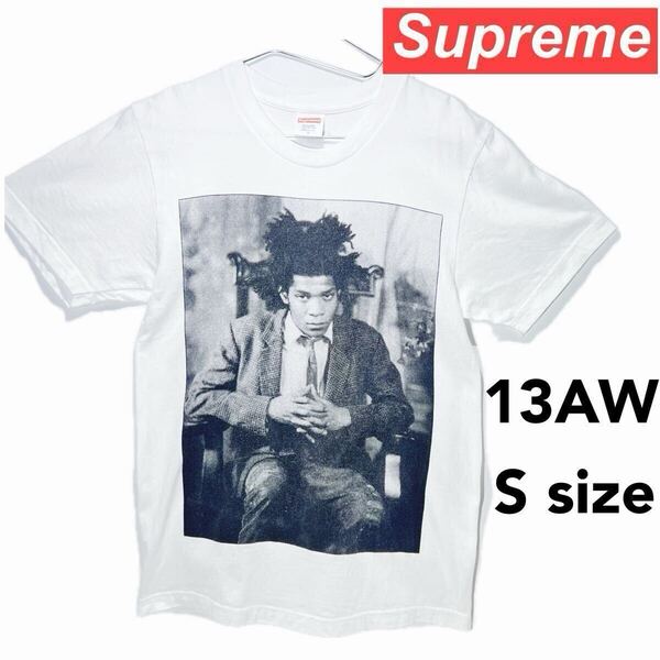 希少 シュプリーム Tシャツ 13AW Basquiat バスキア ボックスロゴS USA製 ホワイト フォトプリント port trait tee Supreme