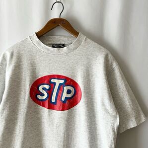 90s STP ロゴ Tシャツ L グレー USA製 ビンテージ 90年代 企業T モーターサイクル アメリカ製 シングルステッチ オリジナル ヴィンテージ