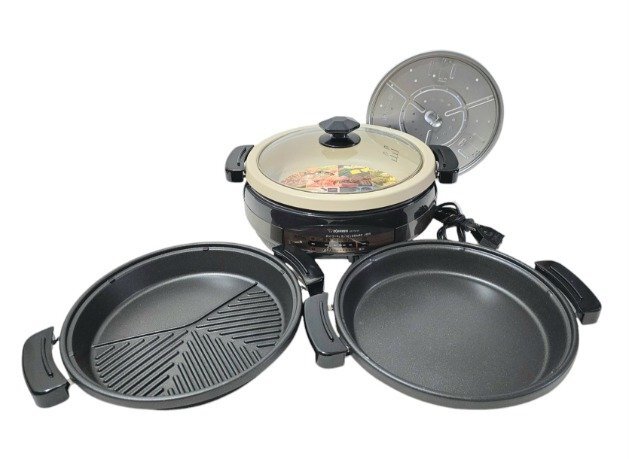 象印 グリルなべ あじまる 　EP-RV30TA ブラウン　1台4役 中古 象印 グリルなべ あじまる EP-RV30TA ブラウン 1台4役 中古