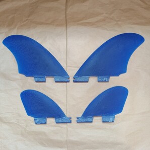 FCS2対応 マチャドクワッド系 ノーブランド ファイバーグラス製 クワッドフィン ショートボード ミッドレングス パフォーマンス フィン