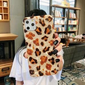 iphone 貝殻光沢 アイフォンケース 豹柄 ヒョウ柄 韓国大人気