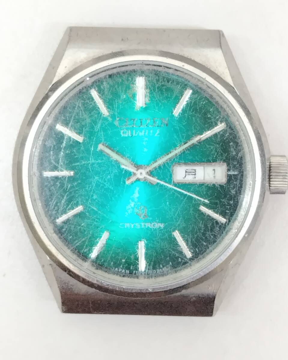 シチズン　クリストロン　オールドクォー　グリーン　1975年製　稼働品 シチズン クリストロン オールドクォー グリーン 1975年製 稼働