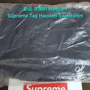 新品 未開封 Supreme Tag Hooded Sweatshirt シュプリーム タグ フーデッド スウェットシャツ パーカー Navy ネイビー Medium ミディアム