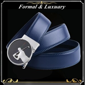 ベルト j61【紺】ネイビー 穴なし 無段階調整ベルト ゴルフベルト 人気 オートロック メンズ 革 ジーンズ ビジネス カジュアル