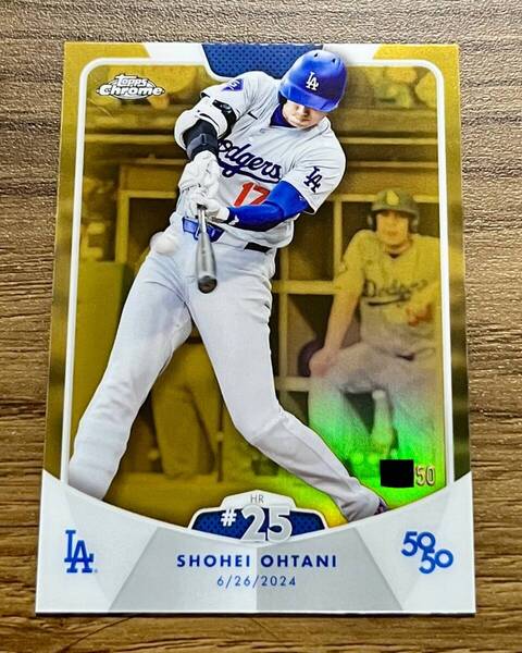 《50枚限定》topps2024 大谷翔平 50/50 25号本塁打Goldパラレルカード