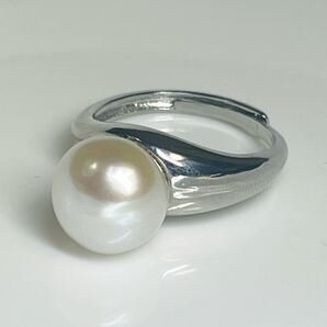 本真珠 指輪 パール リング 無調色 11mm ホワイトピンク エジソン 箱付き アクセサリー