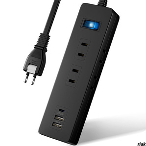 【待機電力をカットする一括スイッチ付きで節電効果】 電源タップ USB急速充電 雷ガード 6口コンセント スマートIC 節電 電源延長コード