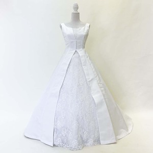 中古 ウェディングドレス 9号T ホワイト FANCY 日本製 ブライダル フォト婚 二次会など 撮影衣装 婚礼衣装 Aライン W-197