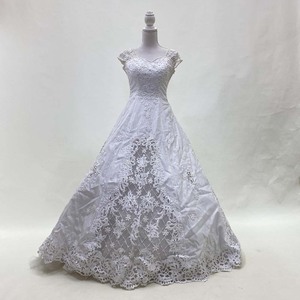 ウェディングドレス 11号 LovelyWedding 中古 ハートカット Aライン オフホワイト W-254