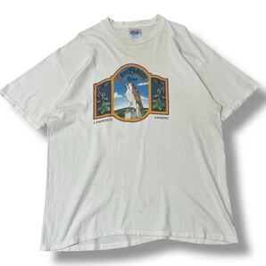 【00s】USA製 Free State Beer カンザス州 ビール 企業ロゴTシャツ XL ヘインズ Beefy-T 両面プリント ビンテージ 半袖Tシャツ 古着