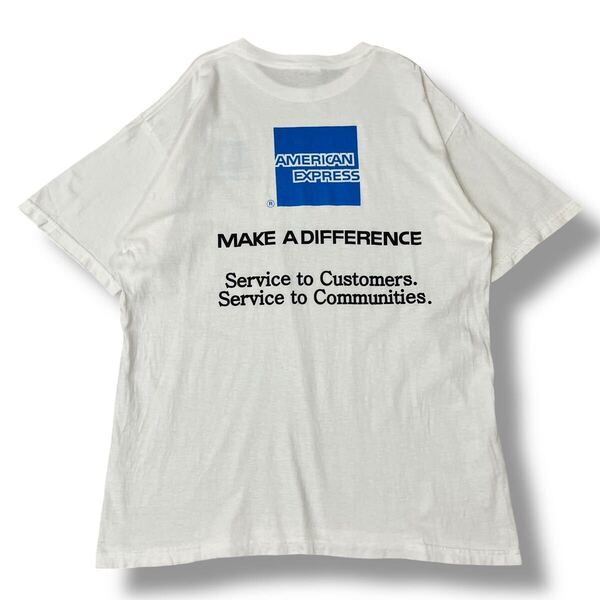 【00s】AMERICAN EXPRESS(アメリカンエキスプレス) 両面プリント 企業ロゴTシャツ L ギルダン アーチタグ ビンテージ 半袖Tシャツ 古着