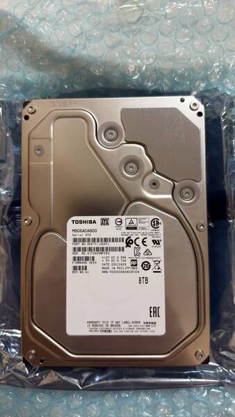 東芝製 HDD 8TB MD06ACA800 111時間(中古)送料込み