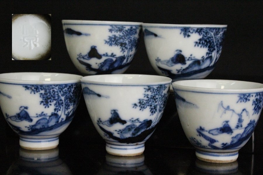 京山造 京焼 煎茶碗 煎茶道具 骨董 茶器 時代物 鳥居京山 染付 金彩 Yahoo!オークション -「染付 煎茶碗」の落札相場・落札価格