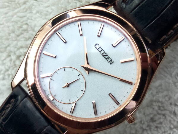 本体は極美品 CITIZEN シチズン Eco-Drive One エコドライブワン 和紙モデル PGゴールド メンズ腕時計