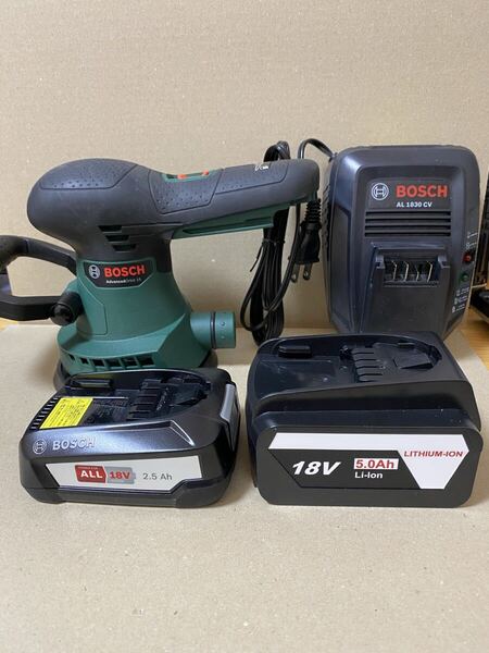 新品BOSCH 18V ランダムポリッシャー バッテリー2個充電器 他 多数付き