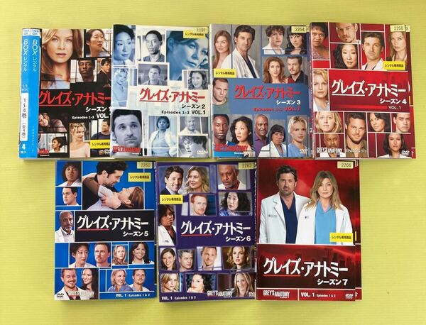 グレイズ・アナトミー シーズン1〜7 全72巻セット 管理番号36149 DVD レンタル落ち 海外ドラマ ※DISCのみ