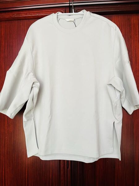 新品タグ付き ZARAザラインターロックTシャツ カットソープルオーバー グレー
