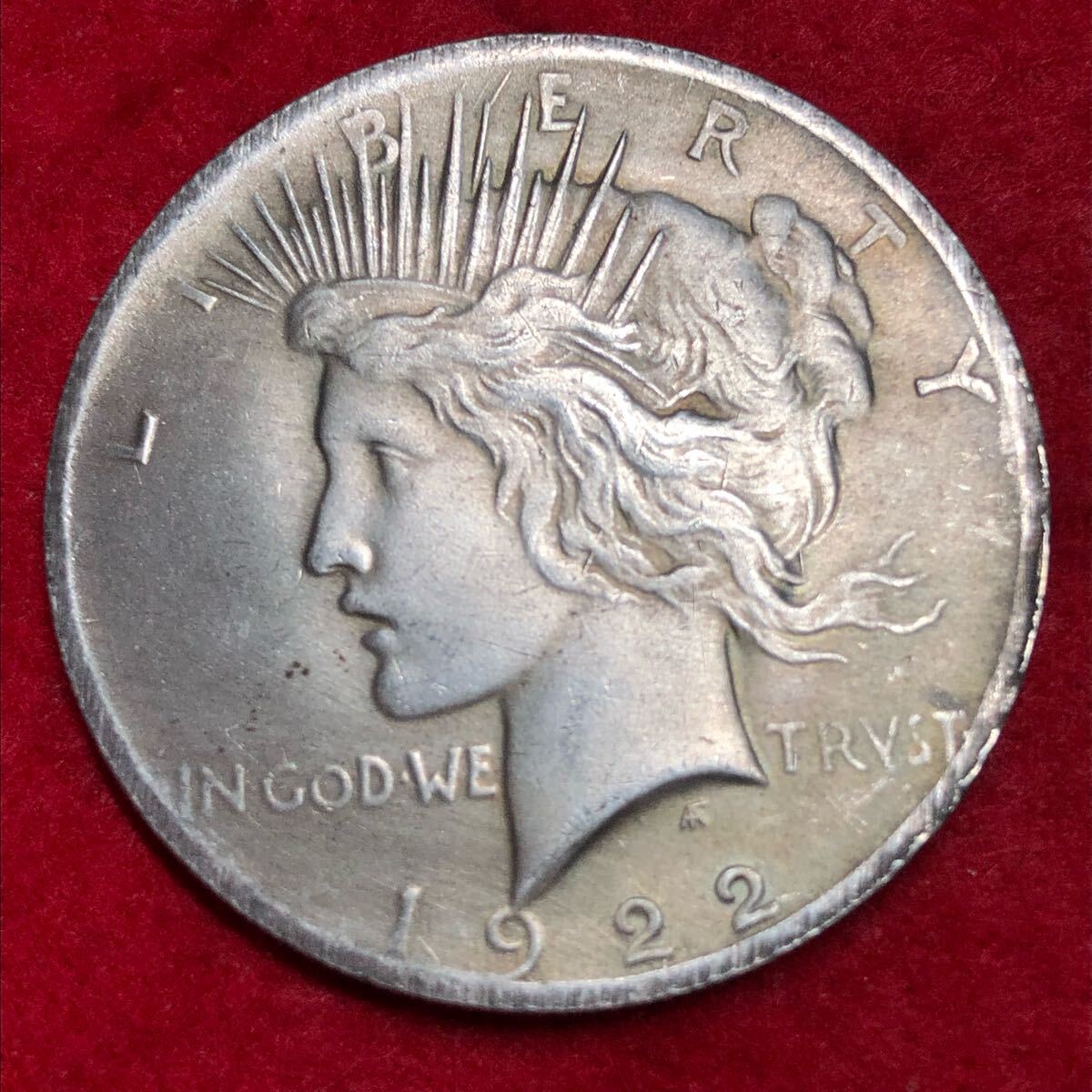 1922年 アメリカ合衆国 銀貨 ピースドル トーンコイン Yahoo!オークション -「アメリカ 1922」(硬貨) (貨幣)の落札相場