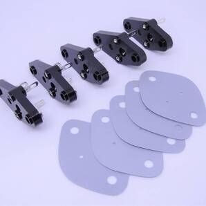 TO-3型トランジスタ用ソケット とシリコンラバー製の熱伝導ゴムシート 5個セット 2N3055 MJ2955等 TO3 用ソケットと絶縁シートのセット