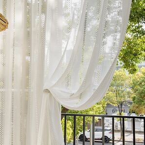 カフェカーテン レースカーテン ミラーレースカーテン 断熱保温 幅150センチ x丈90センチ 1枚 ホワイト 白 遮像 シンプル 厚手