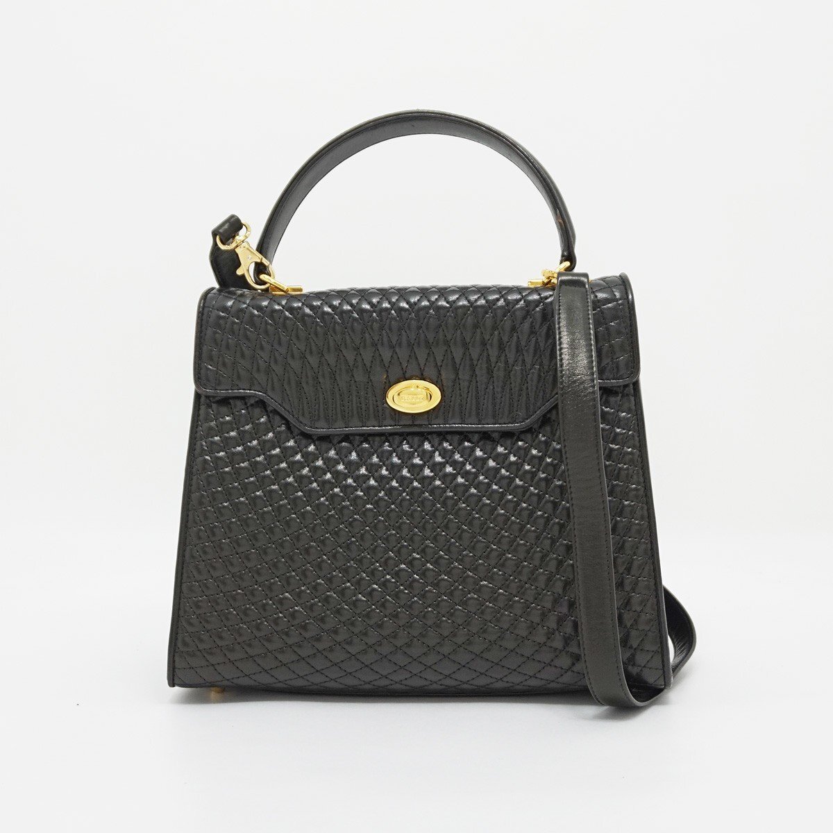 美品 BALLYオールドバリー ヴィンテージ レザーハンドバッグ トートバッグ レディース] 1990s ヴィンテージ バリー ハンドバッグ 編み込み