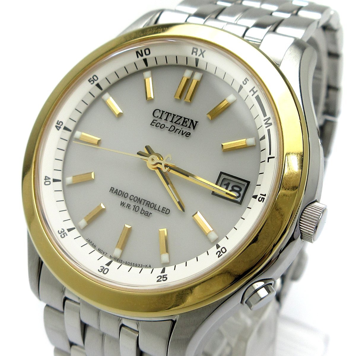 CITIZEN シチズン ECO-DRIVE ゴールド文字盤 メンズ 【稼動】 CITIZEN シチズン Eco-Drive エコドライブ腕時計 メンズ