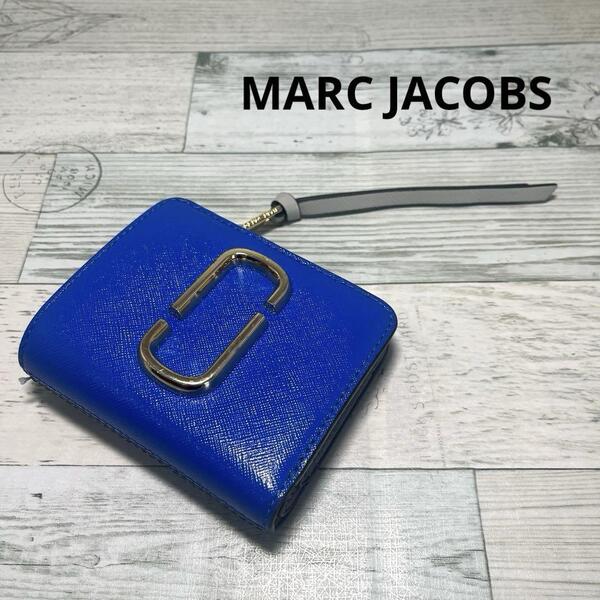 マークジェイコブス MARC JACOBS 二つ折り 財布 レディース ブルー