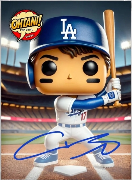 大谷翔平 ショーヘイ・オオタニ 2025 #17 ロサンゼルス・ドジャース LA Dodgers Funko Pop ビニール カートゥーンスタイル アートカード a