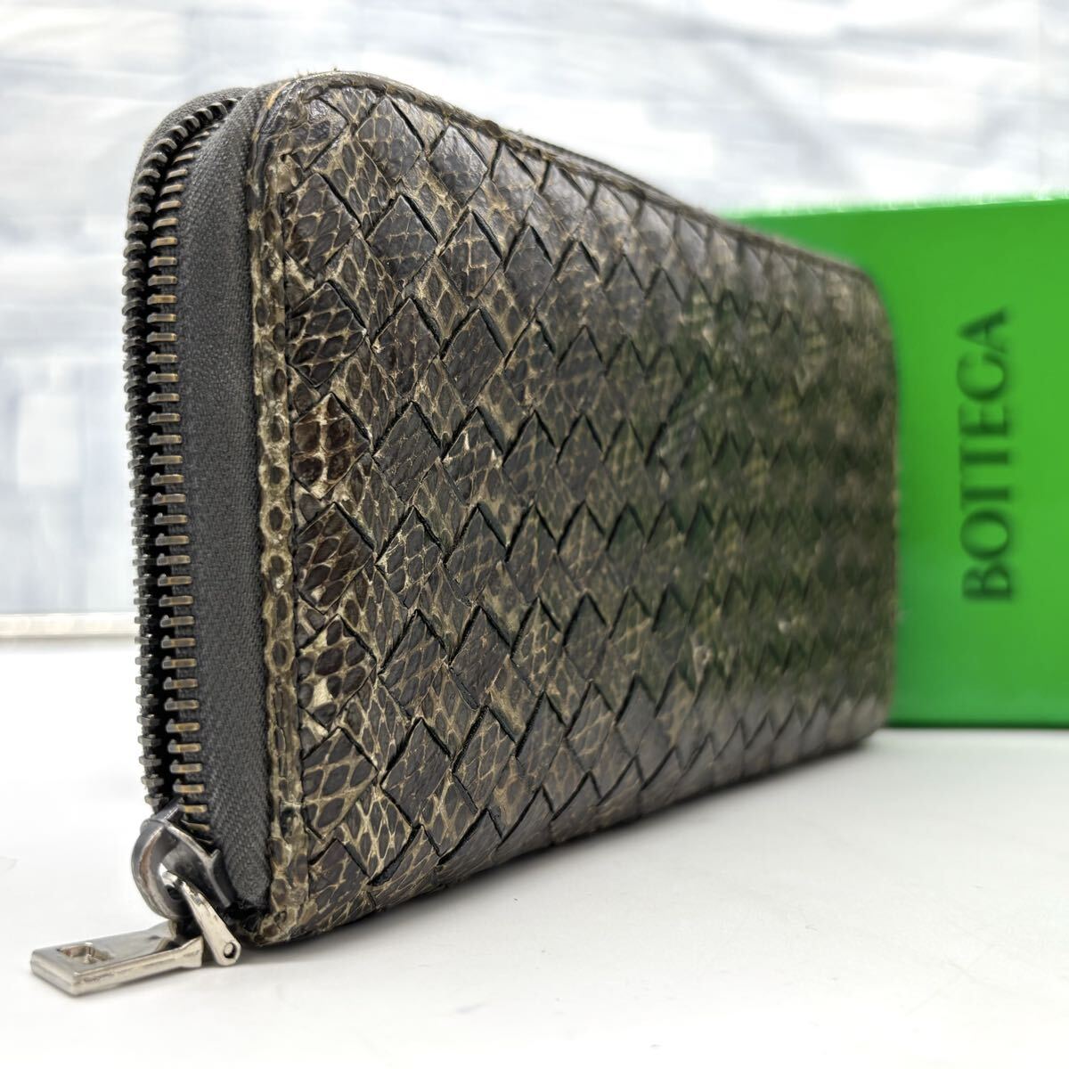 正規品⭐️美品⭐️パイソンBOTTEGA VENETA ラウンド　財布　ボッテガ 質屋の楠本商店 / ボッテガヴェネタ ジップアラウンドウォレット