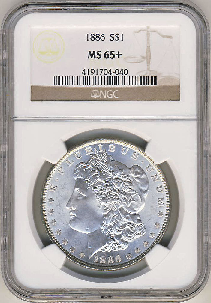 モルガンダラー銀貨　1886年　アメリカ銀貨 1886年 モルガンダラー 銀貨 1ドル シルバー コイン モルガン