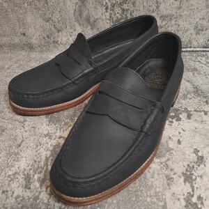 【高級・良品】カミナンド caminando レザーコインローファー コインローファー 革靴 ネイビー 紺 14132 9