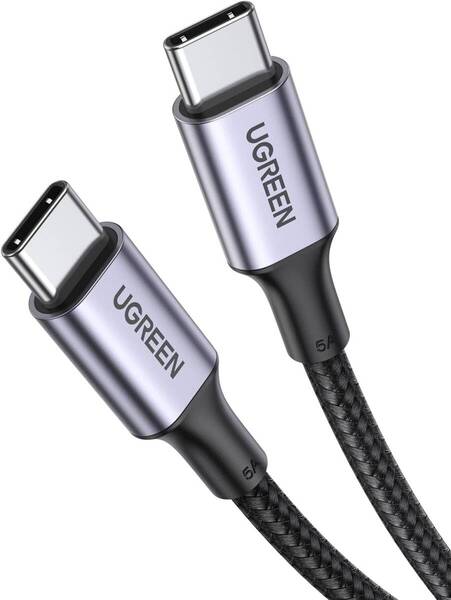UGREEN USB Type Cケーブル PD対応 100W/5A 超急速充電 USB C ナイロン編み 断線防止 iPhone 15/16/iPad/MacBook Pro/Galaxy