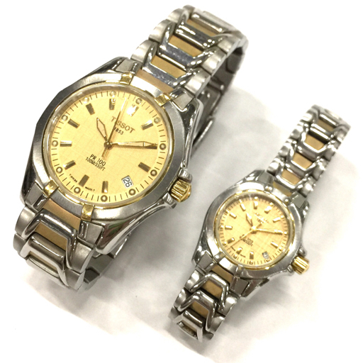 【新品電池】TISSOT PR100 メンズ 腕時計 デイト ゴールド 12角形 2025年最新】Yahoo!オークション -「ティソ pr100」(TISSOT)の