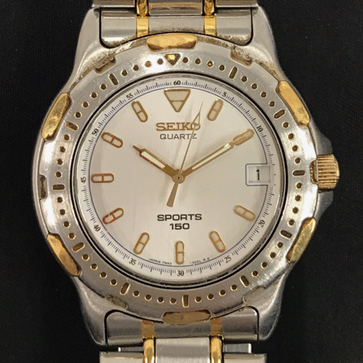 動作品　セイコー スポーツ 150 ゴールド SEIKO SPORTS 150 Seiko SQ Sports 150 Watch Men 42mm Analog Digital Diver Two
