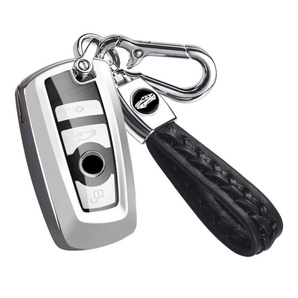 【シルバー】BMW キーケース 専用 カバー タイプA キーケース キーホルダー セット