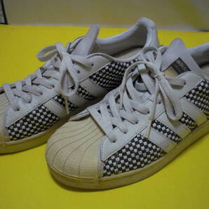 【割引】adidas アディダス★SUPERSTAR スーパースター★白黒網掛けチェック★27.5センチ