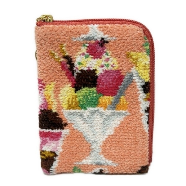 未使用美品FEILER 花柄刺繍 長財布　GER-181044 ゼラニウム 未使用美品FEILER 花柄刺繍 長財布 GER-181044 ゼラニウム