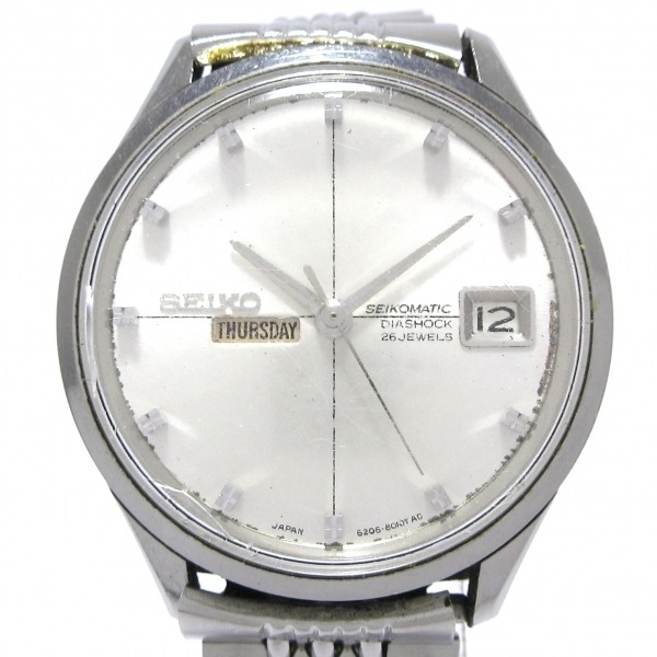 【稼働】 SEIKO MATIC シルバー 自動巻 メンズ 腕時計 新品ベルト 楽天市場】【限定 ベルト セット】セイコー 腕時計 SEIKO 時計
