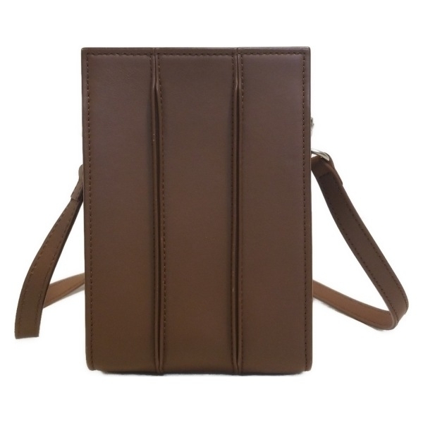 マックスマーラ　ショルダーバッグ　鍵付き　ロック付き　レザー　ダークブラウン マックスマーラ ショルダーバッグ 鍵付き ロック付き レザー