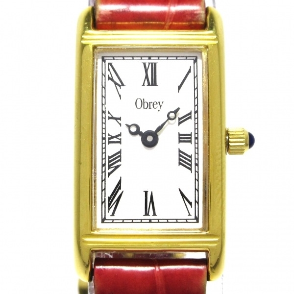 稼動品　Obrey オブレイ　レクタンギュラー　ゴールド　腕時計　ヴィンテージ オブレイ 腕時計 - レディース ゴールドの通販 by ブランディア