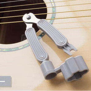 送料無料 ゆうパケット ギター用 ストリングワインダー ニッパー付き 4色あり グレー