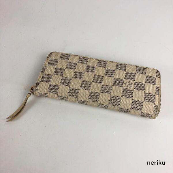 【正規品】 LOUIS VUITTON ルイヴィトンダミエアズール ポルトフォイユクレマンス 長財布 レディース ブランド