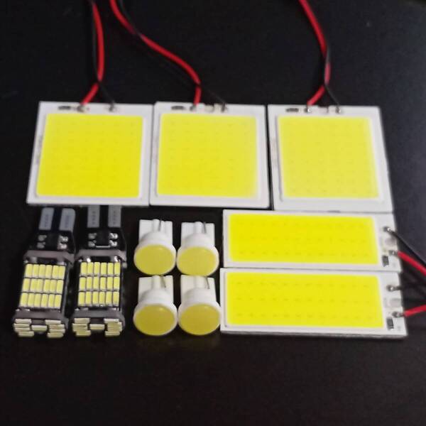 超爆光!N-VAN Lグレード JJ1 JJ2 T10 LED COBパネル ルームランプ バックランプ ナンバー灯 11個セット ホワイトホンダ /c48/c36/45/c1