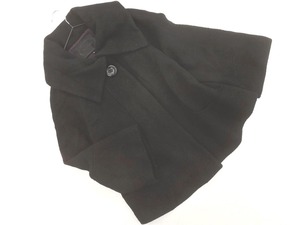 UNTITLED без названия шерсть смесь большой воротник куртка размер2/черный ◇■ ☆ fhc6 Дамы